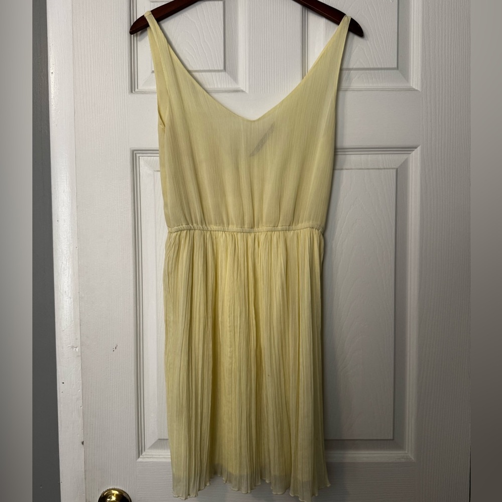 Zara Strapless Light Yellow Dress